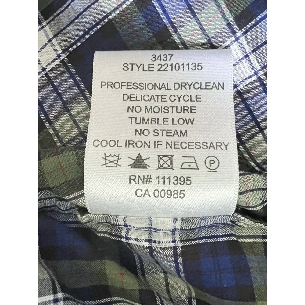 Tory Burch Preppy Tartan Plaid Button Ruffle Preppy Dark Academia Tailored SZ 6